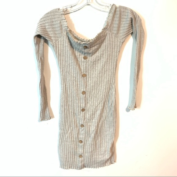 Fashion Nova Jaclyn off shoulder mini dress oatmeal - Picture 6 of 8